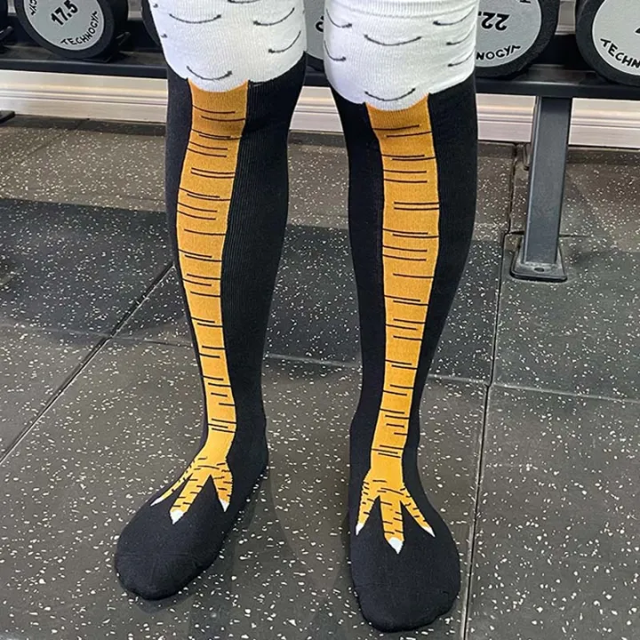HoneyYami%20Animal%20Cartoon%20Cosplay%20Crazy%20Fitness%20Gym%20Deadlift%20Athletic%20Halloween%20Novelty%20Chicken%20Legs%20Knee-High%20Socks%20Funny%20Gifts%20Calcetines%20-%20Image%205