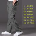 Spring and summer thin section casual pants men plus size multi-pocket men's trousers oversize pants overalls men's elastic.