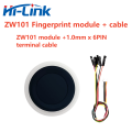 Hilink Fingerprint Recognition Module HLK-ZW101 Low power finger detection capacitive semiconductor fingerprint sensor. 