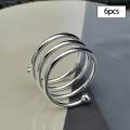 6x Napkin Holder Serviette Buckles Accessory Iron Event Decor Napkin Rings Wedding Decor for Holiday Restaurant Table Settings Dining Dinner. 
