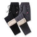 Men's Winter Lambskin Cotton Velvet Pants Thickening Exercise Straight Leg Sweatpants Men's Casual Jogger Pants Trendy Men. 