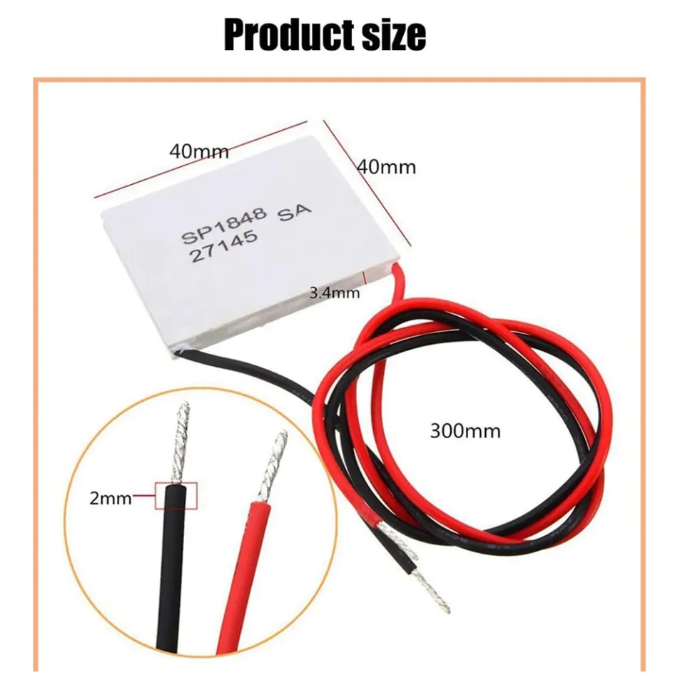 2Pcs Thermoelectric Power Generator SP1848-27145 Peltier TEG Module