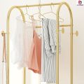 Aleeart  Clothing Rack Nordic Style Coat Rack with Wheels and 2-Tier Shelf Garment Racks Portable Clothing Rail Bedroom Rolling Hanger Clothes Retail Display Stand. 