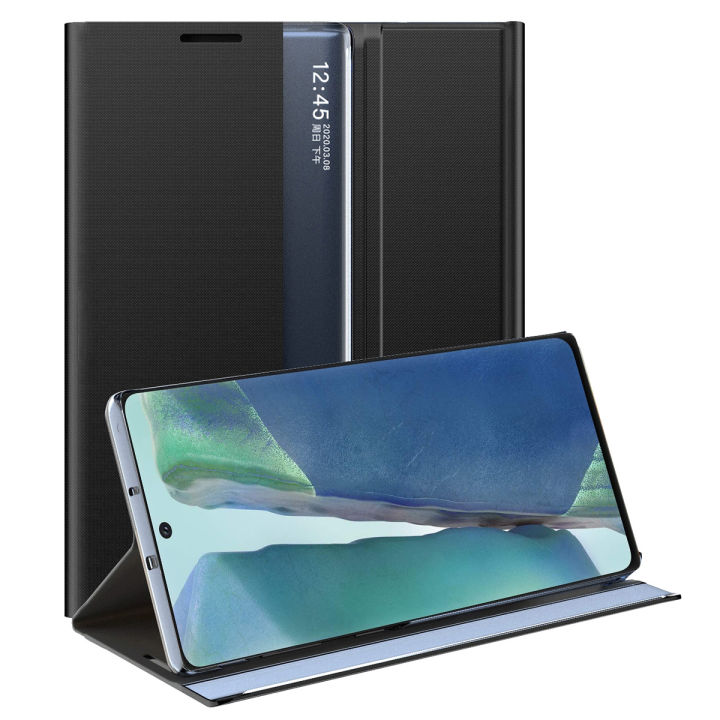 Smart View Window Flip Cover For Samsung Galaxy Note 20 Case Full Protection Cases