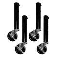 Table Leg Extension for Folding Table Castors - Pack of 4 Risers with Wheels for Straight and Curved Legs Easy to Use. 