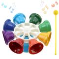 Colorful 8 Note Percussion Bell Hand Bell Musical Toy Children Baby Early Education Musical Instrument For Kids. 