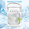 Rokomari Ponner Hat Air Cooler Fan 3 in 1 Mini Portable Fan Humidifier with 7 Colors LED Light Air Conditioner Cooler Water Cooling.