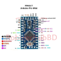 Arduino Pro Mini 5V 16MHz ATmega328P Microcontroller Board | Compact Arduino Development Board for DIY, Robotics & Embedded Projects.