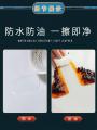 New Chinese round Table Mat Waterproof Oil-Proof Disposable Rosewood Large round Table Tablecloth Double-Layer Dining Table with Turntable Leather Mat. 
