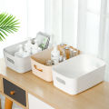 Household desktop storage box cosmetics storage sundry organizer storage basket plastic snack kitchen storage box.