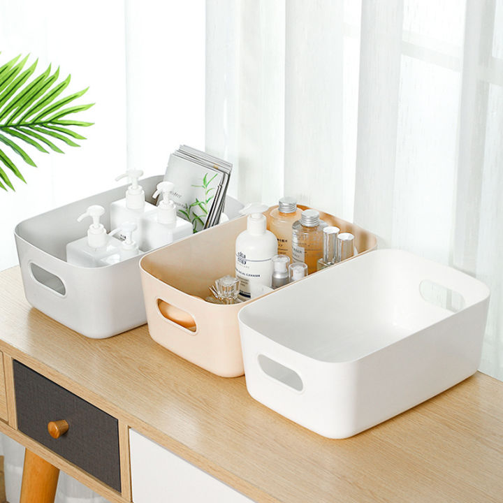 Household desktop storage box cosmetics storage sundry organizer storage basket plastic snack kitchen storage box