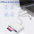 External Card Reader Shockproof 8Pin Type-Ccro USB 3.0 SD-Card TF External OTG Card Reader. 