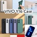 Original For VIVO Y16 Silicone Full Cover Case Solid Color Phone Case Cover.