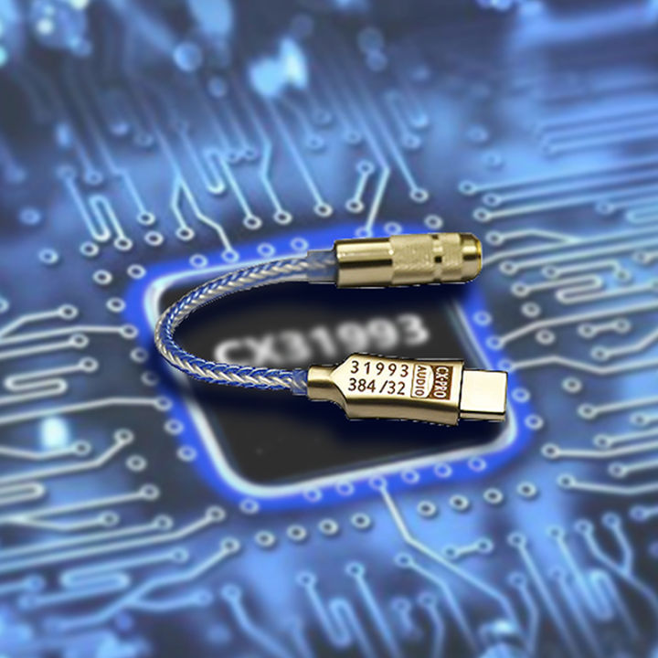 New Headphone Adapter CX31993 USB Type C DAC Output NR128dB PCM 32b/384kHz Fullhouse