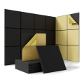 18 Pack Self-Adhesive Acoustic Panels, 12x12x0.4Inch Sound Proof Foam Wall Panels,for Home Studio Office,Black Easy Install Easy to Use. 