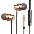 One piece dropshipping 2020 New in-Ear Headset Metal Extra Bass Headphones Mobile Phone Computer Universal Headset with Microphone.