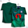 B-d Short Sleeve Collar Football Jersey for Man - Half Sleeve Polo - Bangladesh Fan Jersey 2026-27. 