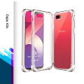 For Oppo A3s - Reinforced Shockproof Cushion Back Clear Hybrid Transparent Sof Silicon Back Cover Casing. 