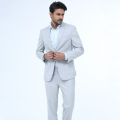 Slim Fit Casual Blazer for Men - Light Ash. 