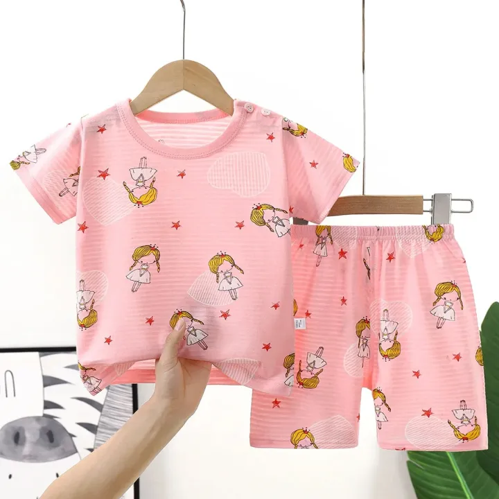 New%20Summer%20Children%20Home%20Clothing%20Pajamas%20Suit%20Cotton%20Cute%20Cartoon%20Thin%20Section%20Kids%20Boys%20Girls%20Sleepwear%20Two-piece%20Clothe%20Set%20-%20Image%205