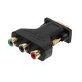 VGA to RCA Connecter Converter Male VGA to 3 RCA RGB Female Video To Jack Style Plug Component 15-Pin VGA Video Adapter HD Z9V9. 