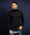 Women's Black High Neck Sweater for Winter Fashion. 