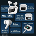 A9 Pro Touch Screen ANC Wireless Earphones TWS Noise Cancelling Earbud Bluetoth 5.3 Long Battery life HiFi Tone Quality.