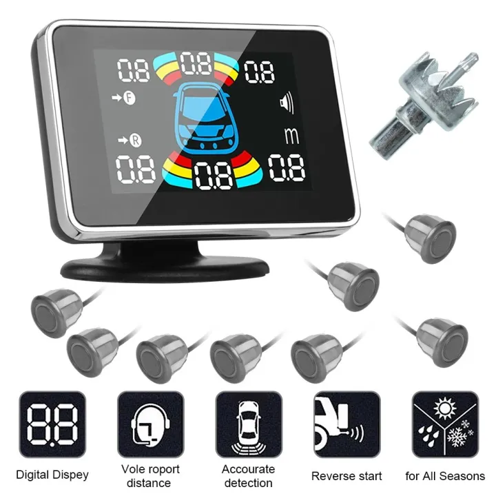 8%20sensors%20Grey-12V%20PDC%20Car%20Parking%20Sensors%208pcs%20Set%20Parktronic%20Distance%20Control%20Buzzer%20Alarm%20System%20LED%20Display%20Reversing%20Auto%20Radar%20Monitor%20-%20Image%202