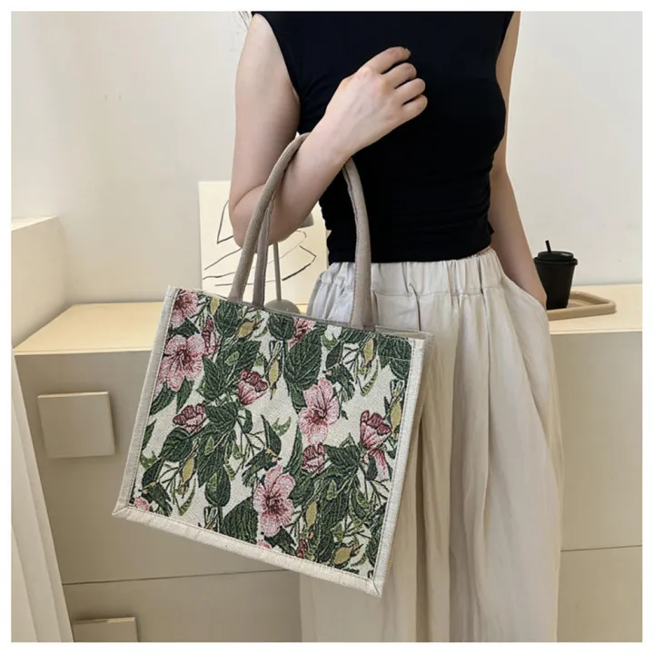 Sewing%20thread%20Tote%20bag%20Practical%20printing%20Splicing%20Shoulder%20bag%20canvas%20Commuter%20bag%20for%20Daily%20use%20Work%20bag%20Shopping%20bag%20Travel%20companion%20Fashion%20statement%20-%20Image%209