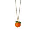 French Retro Creative Orange Temperament  Sweet Choker  Earrings Women Necklace Clavicle Chain. 