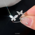 BUTTERFLY RING SPARKLY VERY PRETTY COLOUR CATCHING TIBETAN SILVER ADJUSTABLE.