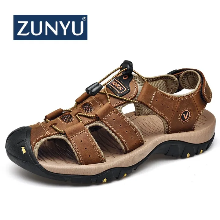 ZUNYU%20New%20Male%20Shoes%20%20Leather%20Men%20Sandals%20Summer%20Men%20Shoes%20Beach%20Sandals%20Man%20Fashion%20Outdoor%20Casual%20Sneakers%20Size%2048%20-%20Image%203