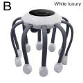 Ergonomic Electric Scalp Massager Soothing Waterproof Adjustable Octopus Claw Massager Portable Rechargeable Vibration Head Massager for Home Spa Travel Office Hair Care.