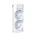 Rechargeable Double Ended Spray Fan with Remote Control. Portable Air Cooler with LED Light. Air Humidifier Dual Mist Fan. 