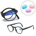 Reading Glasses Hyperopia Eyewear Elderly Eyeglasses With Case Portable Folding Retro. 