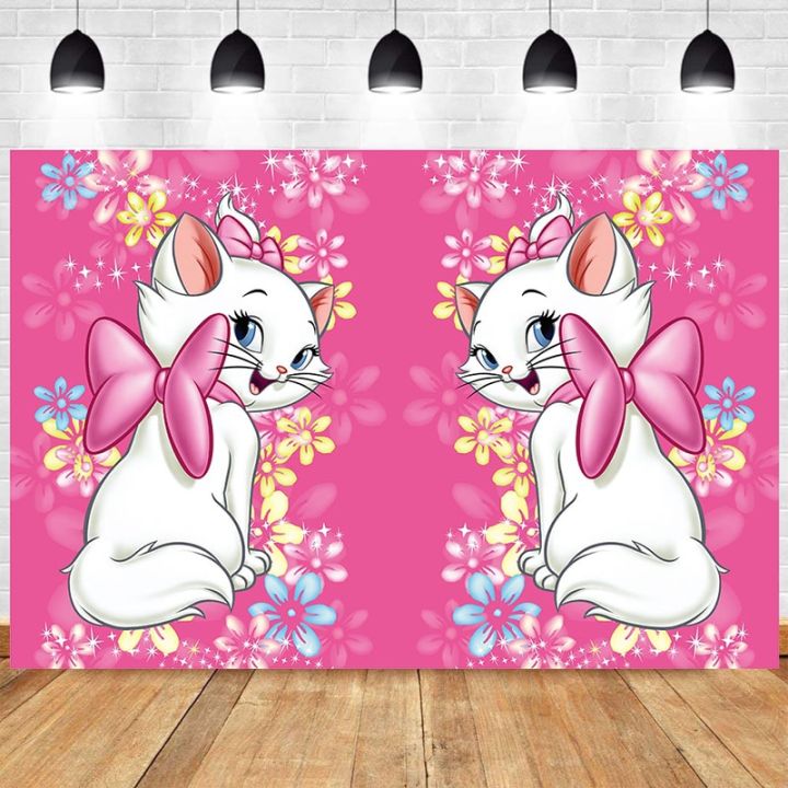 120x80cm%20Disney%20Marie%20Aristocats%20Backdrop%20Marie%20Cat%20Baby%20Shower%20Girl%20Birthday%20Party%20Vinyl%20Photography%20Background%20Photo%20Wall%20-%20Image%203
