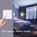 1 Piece 4 Gang Tuya ZigBee Wireless 12 Scene Switch Push Button Controller Battery Powered Automation Scenario ABS for Tuya Devices.