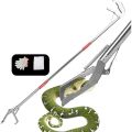 Grabber Up Trash Tongs with lock Snake Tong Handling Hook Foldable Stick Trash Pick Catcher Safe Wide Jaw Reptile Pole Grabber Handling Tool. 