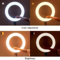 14-Inch Ring Light with Stand - Enhance Your Lighting Setup and Perfect Your Shots with Adjustable Brightness and Stability. 
