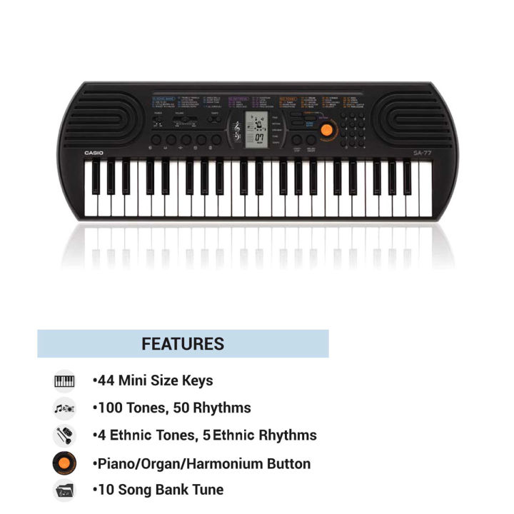 Casio%20SA-77%20Portable%20Musical%20Keyboard%20Piano%20-%20Black%20&%20Grey%20with%20adapter%20-%20Image%203