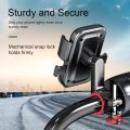 360° Rotatable Phone Holder for Motorcycle and ATV Scooter, Compatible with iPhone, Samsung 4" - 6.9", (Handlebar Version). 
