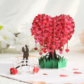 1PC 3D Creative Valentine's Day Greeting Card I LOVE YOU Card Wedding Luxury 3D Love Pop Up Paper Greeting Cards With Envelope. 