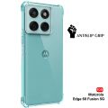 Crystal Clear Back Cover Case for Motorola Moto Edge 60 Fusion 5G | Shockproof Soft TPU Case | Cushioned Edges for Ultimate Protection Back Cover Case (TPU, Transparent).