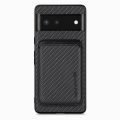For Google Pixel 6/pixel 7/pixel 7 pro Carbon Fiber Leather Card Magsafe Phone Case. 