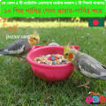 Code- 6014 - 10 Pcs   Round Bird Food & Water Bowl | Cage Mountable Feeder | Plastic Round Dish  | bird cage,bird accessories,bird food,bird toys,bird nest,bird harness,bird cage big size,bird feeder,bird house,bird cage decoration,bird cage big size. 