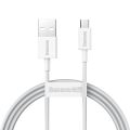 Baseus Superior Series Fast Charging Data Cable USB to Micro 2A 1m White - Cable Protector. 