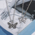 Vintage Hollow Butterfly Pendant Necklace for Women Design Trendy Neck Jewellery. 