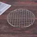 NAMUNY 304 Stainless Multipurpose Steel Round Grill Net with Foot Barbecue Rack Steam Baking Rack Camping Outdoor BBQ Meshes. 