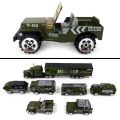 VVE Military Vehicle Set Metal Die Dast Army Vehicle Play Set, Pack of 7, Multicolour.