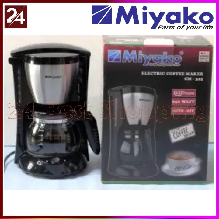 Miyako Electric Coffee Maker (Capacity : 6-8 Cup, Model : CM-325) | Brew with Ease and Maintain Simply